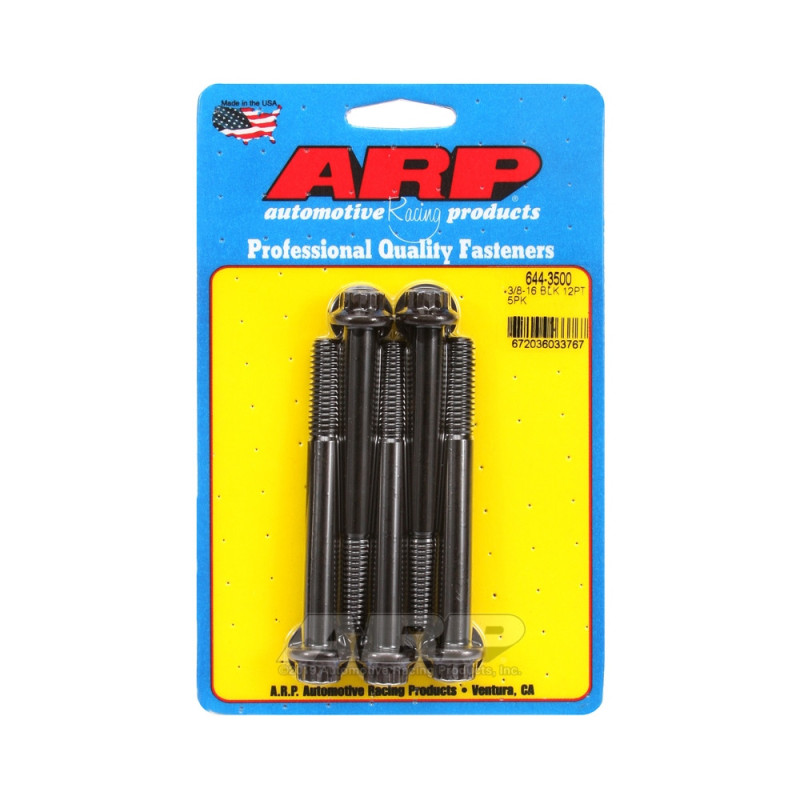 Șuruburi și piulițe universale ARP cu cap STD 3/8-16 – oxid negru, 12 puncte x 5 - ARP-644-3500 - 644-3500 - 3666618193861